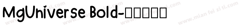 MgUniverse Bold字体转换